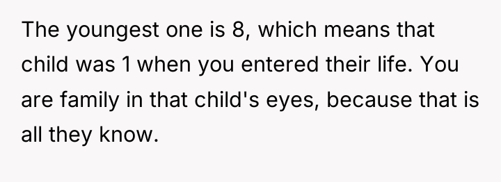 The youngest one is 8, which means that child was...