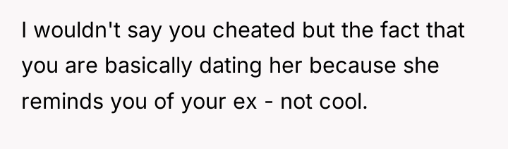 I wouldn't say you cheated but the fact that you...