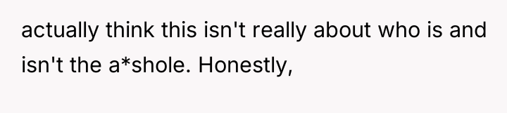 actually think this isn't really about who is and isn't...