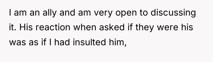 I am an ally and am very open to discussing...