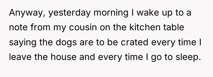 Anyway, yesterday morning I wake up to a note from...