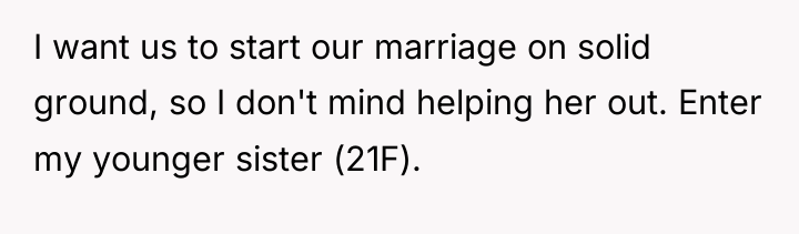 I want us to start our marriage on solid ground,...