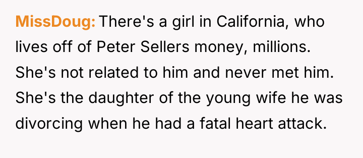 MissDoug There's a girl in California, who lives off of...