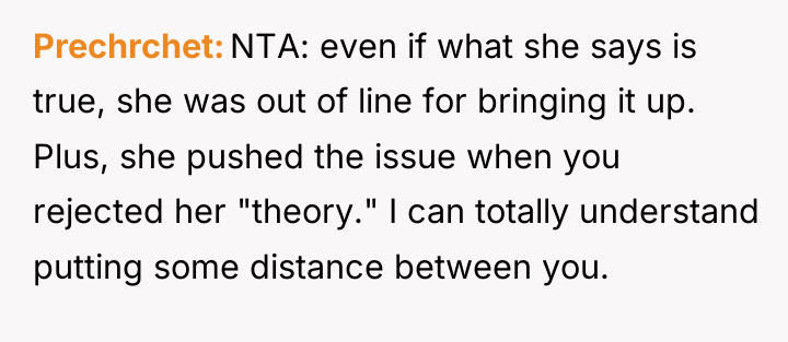Prechrchet NTA: even if what she says is true, she...