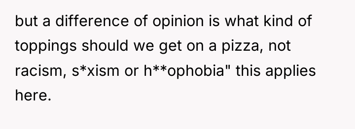 but a difference of opinion is what kind of toppings...