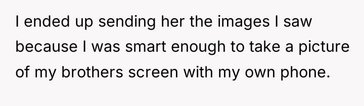 I ended up sending her the images I saw because...