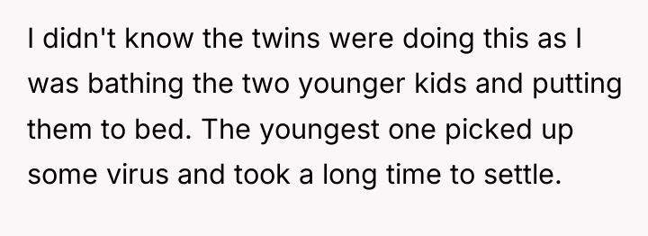 I didn't know the twins were doing this as I...