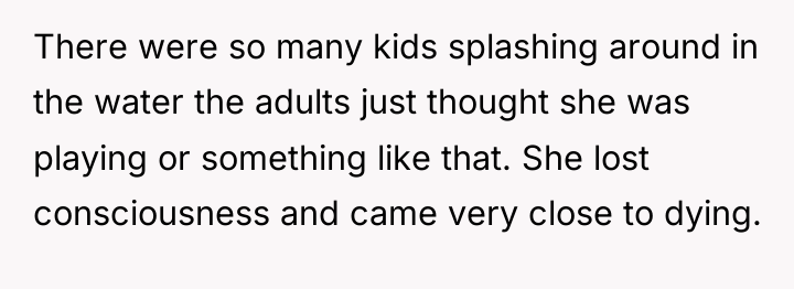 There were so many kids splashing around in the water...