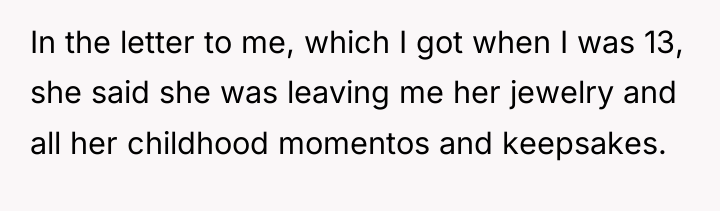 In the letter to me, which I got when I...