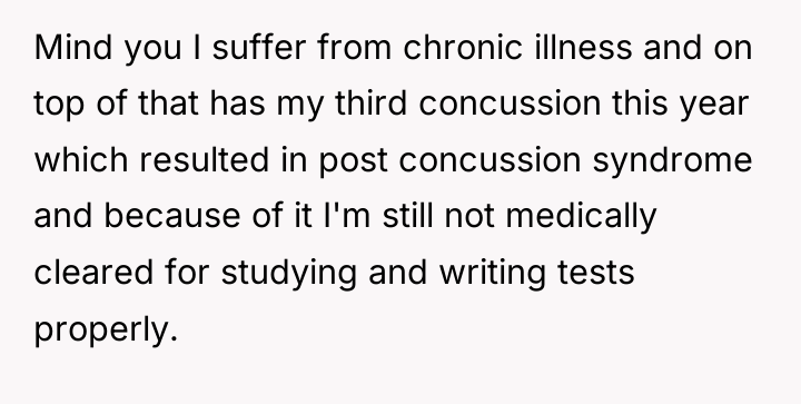 Mind you I suffer from chronic illness and on top...
