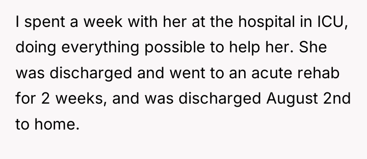I spent a week with her at the hospital in...