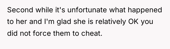 Second while it's unfortunate what happened to her and I'm...
