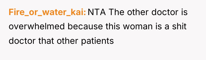 Fire_or_water_kai NTA The other doctor is overwhelmed because this woman...