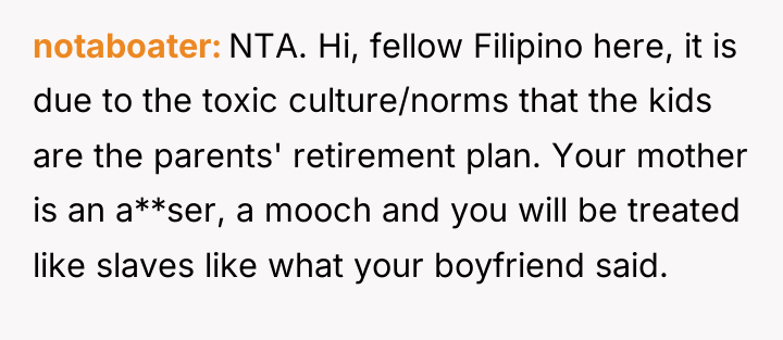 notaboater NTA. Hi, fellow Filipino here, it is due to...