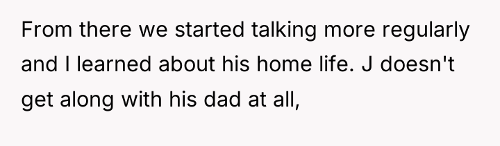 From there we started talking more regularly and I learned...