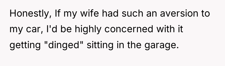 Honestly, If my wife had such an aversion to my...