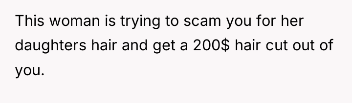 This woman is trying to scam you for her daughters...