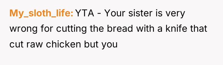 My_sloth_life YTA - Your sister is very wrong for cutting...