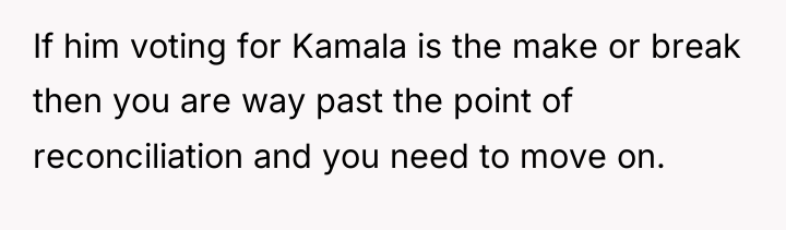 If him voting for Kamala is the make or break...