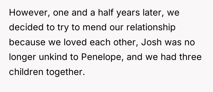 However, one and a half years later, we decided to...