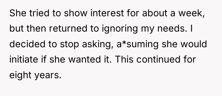 She tried to show interest for about a week, but...