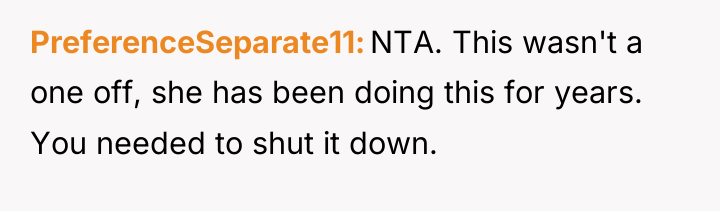 PreferenceSeparate11 NTA. This wasn't a one off, she has been...