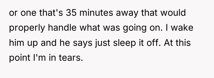 or one that's 35 minutes away that would properly handle...
