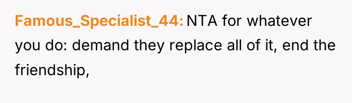 Famous_Specialist_44 NTA for whatever you do: demand they replace all...