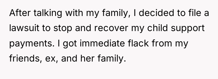 After talking with my family, I decided to file a...