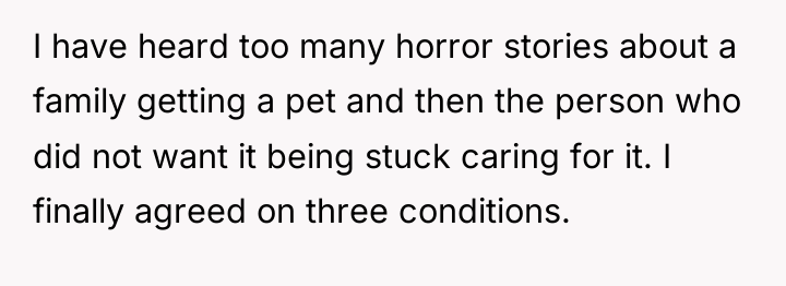 I have heard too many horror stories about a family...