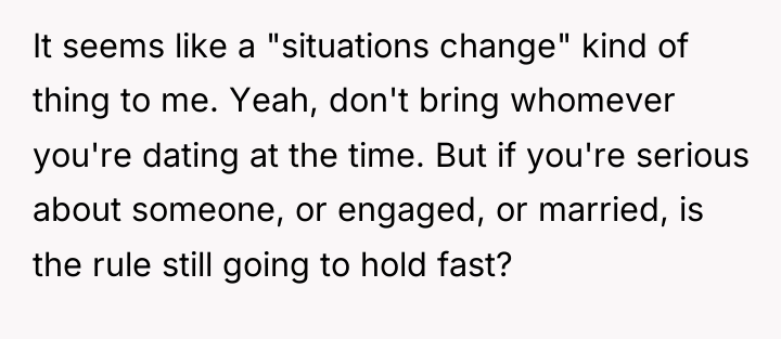 It seems like a "situations change" kind of thing to...