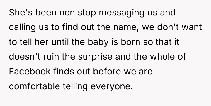 She's been non stop messaging us and calling us to...