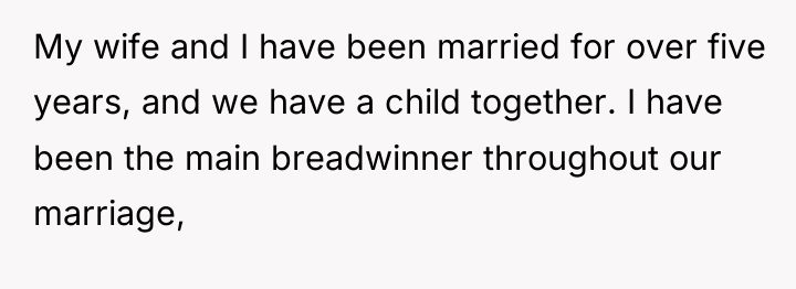 My wife and I have been married for over five...
