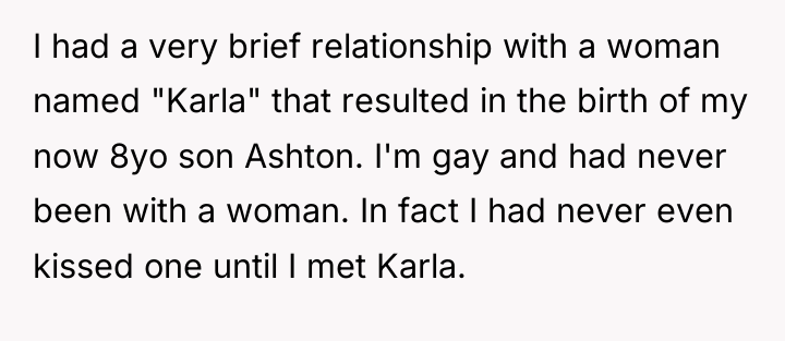 I had a very brief relationship with a woman named...