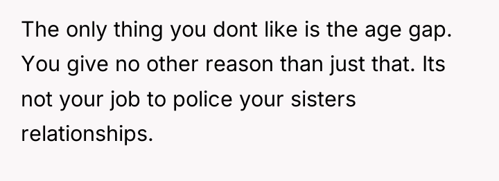 The only thing you dont like is the age gap....
