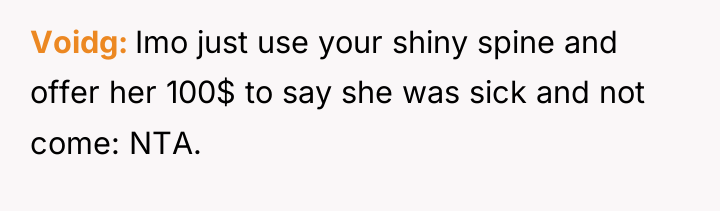 Voidg Imo just use your shiny spine and offer her...