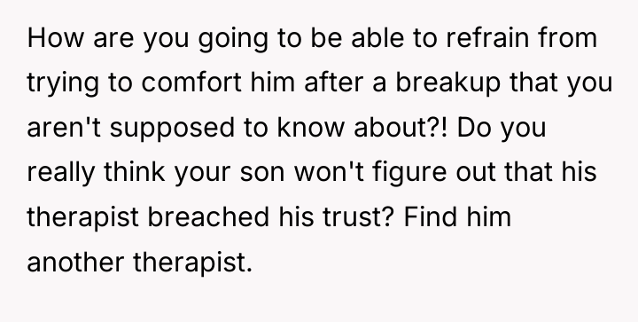 How are you going to be able to refrain from...