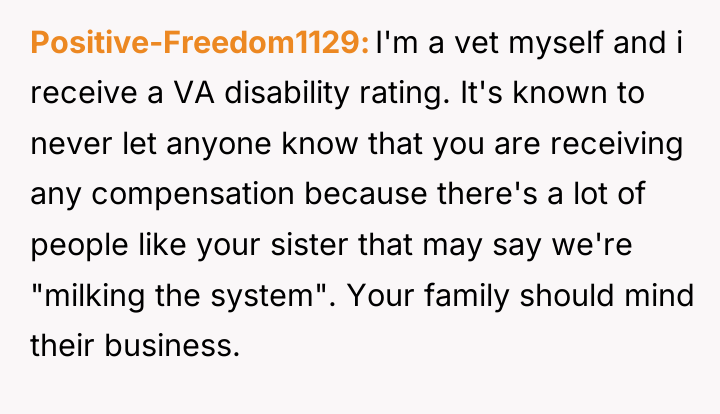 Positive-Freedom1129 I'm a vet myself and i receive a VA...