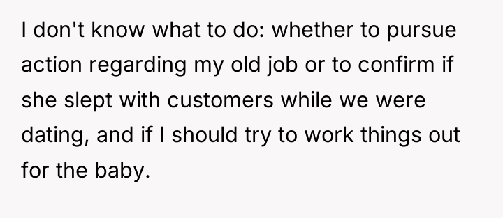 I don't know what to do: whether to pursue action...