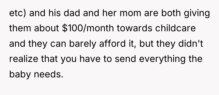 etc) and his dad and her mom are both giving...