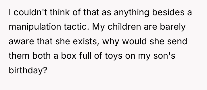 I couldn't think of that as anything besides a manipulation...