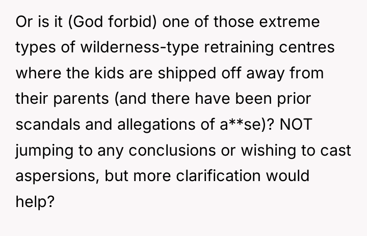 Or is it (God forbid) one of those extreme types...