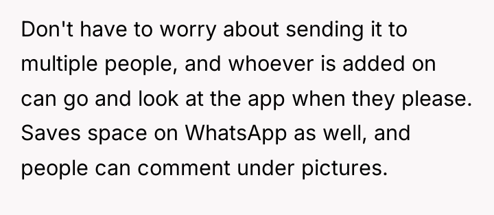 Don't have to worry about sending it to multiple people,...
