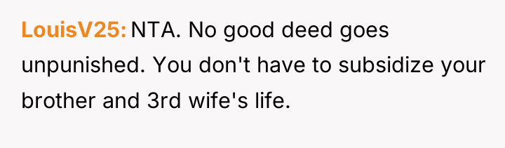 LouisV25 NTA. No good deed goes unpunished. You don't have...