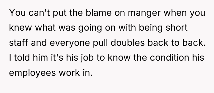You can't put the blame on manger when you knew...