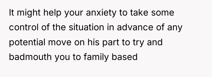 It might help your anxiety to take some control of...