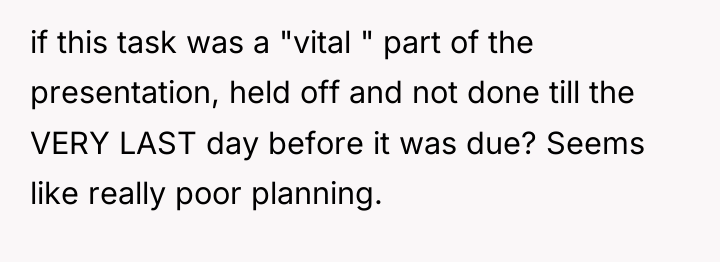 if this task was a "vital " part of the...