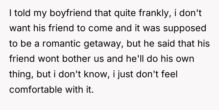 I told my boyfriend that quite frankly, i don't want...
