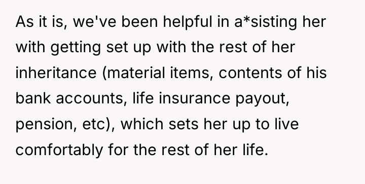 As it is, we've been helpful in a*sisting her with...