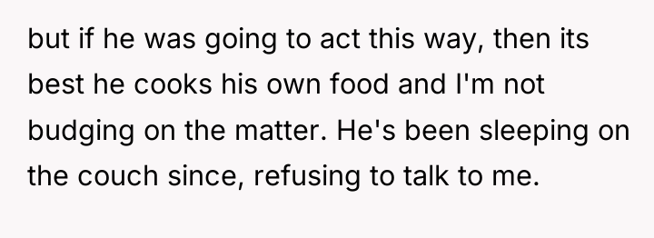 but if he was going to act this way, then...